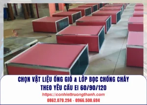 chọn vật liệu ống gió & lớp bọc chống cháy theo yêu cầu ei 6090120