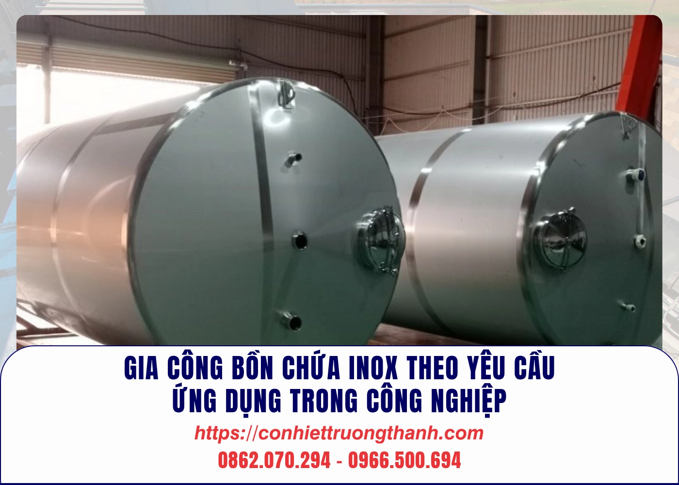 gia công bồn chứa inox theo yêu cầu – ứng dụng trong công nghiệp