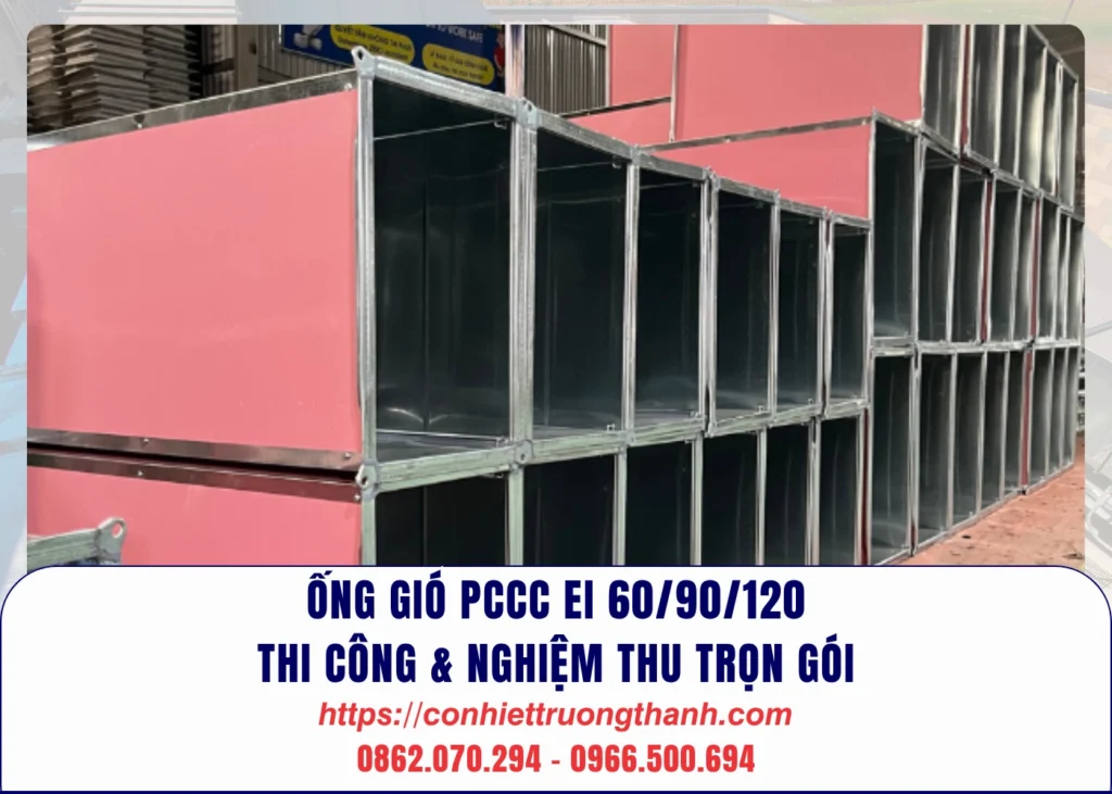 ống gió pccc ei 6090120 thi công & nghiệm thu trọn gói