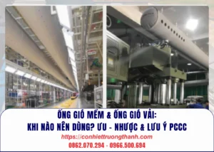 ống gió mềm & ống gió vải khi nào nên dùng ưu – nhược & lưu ý pccc