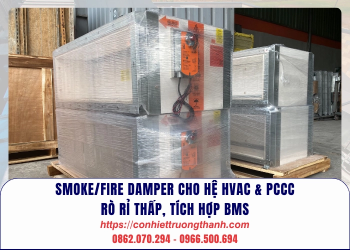 smokefire damper cho hệ hvac & pccc – rò rỉ thấp, tích hợp bms