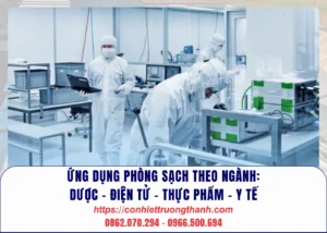 ứng dụng phòng sạch theo ngành dược – điện tử – thực phẩm – y tế