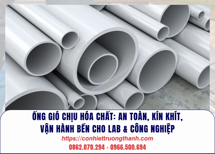 ống gió chịu hóa chất an toàn, kín khít, vận hành bền cho lab & công nghiệp
