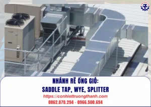 nhánh rẽ ống gió saddle tap, wye, splitter