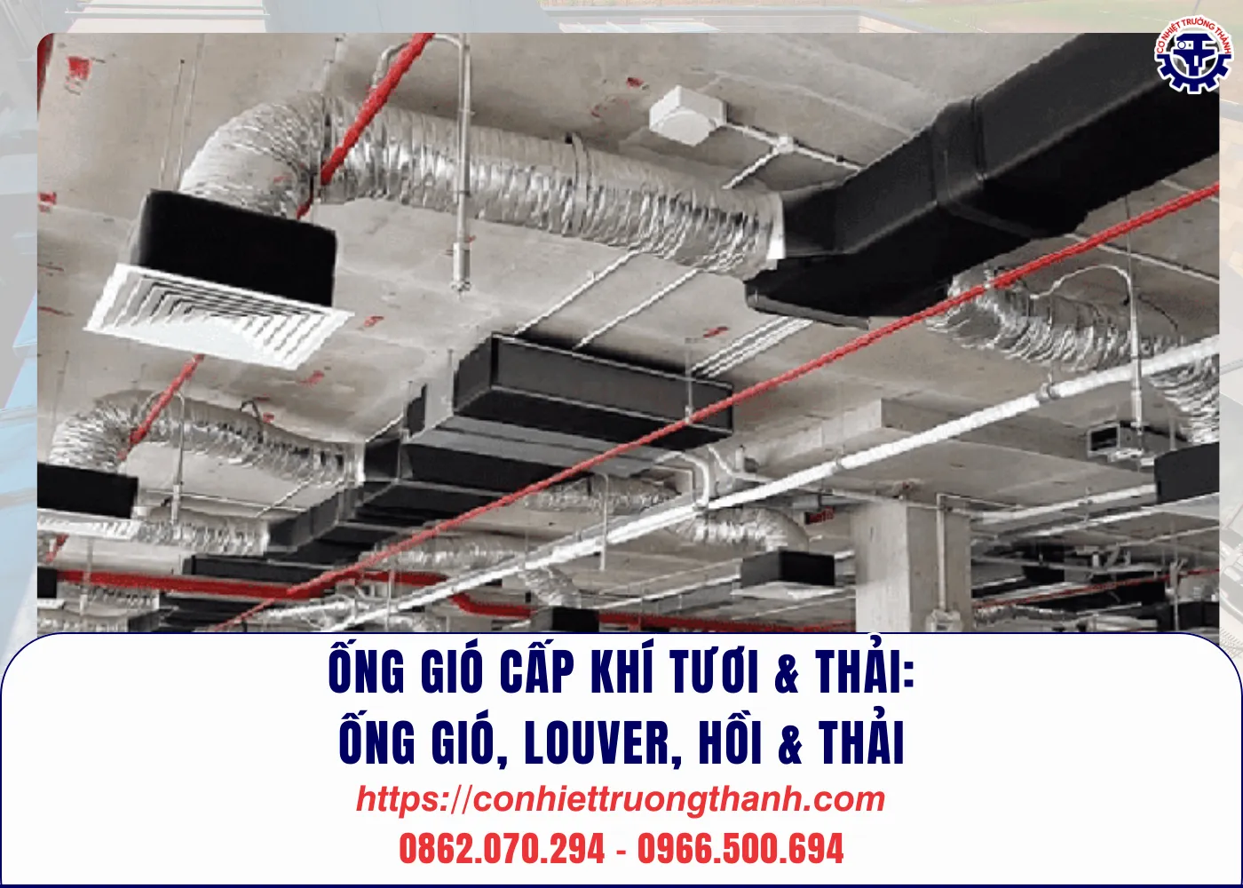 Ống gió cấp khí tươi & thải ống gió, louver, hồi & thải