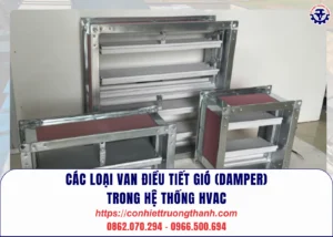các loại van Điều tiết gió (damper) trong hệ thống hvac
