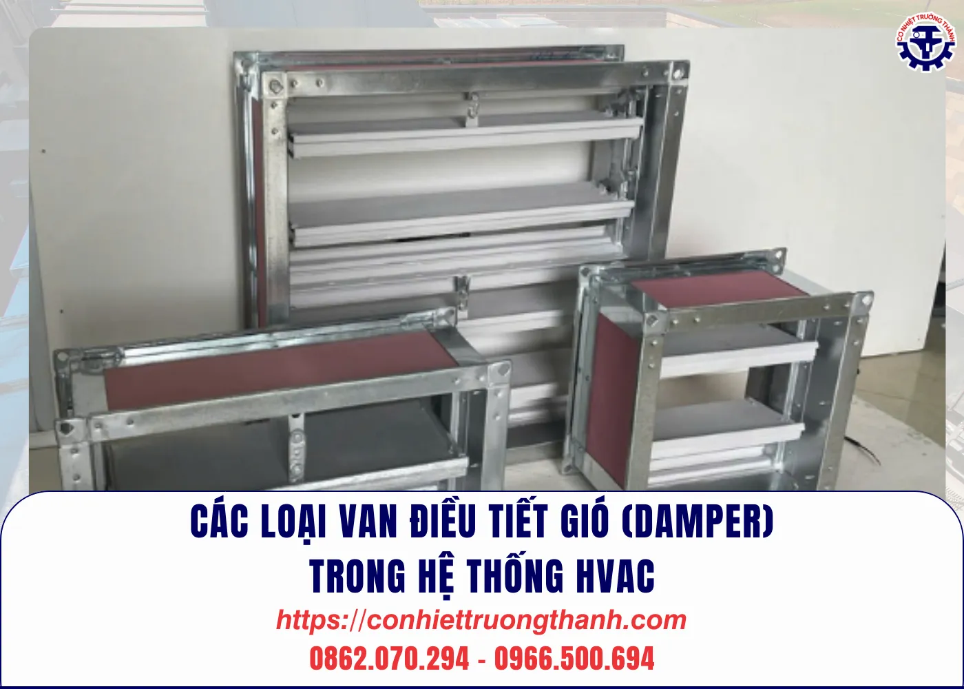 các loại van Điều tiết gió (damper) trong hệ thống hvac