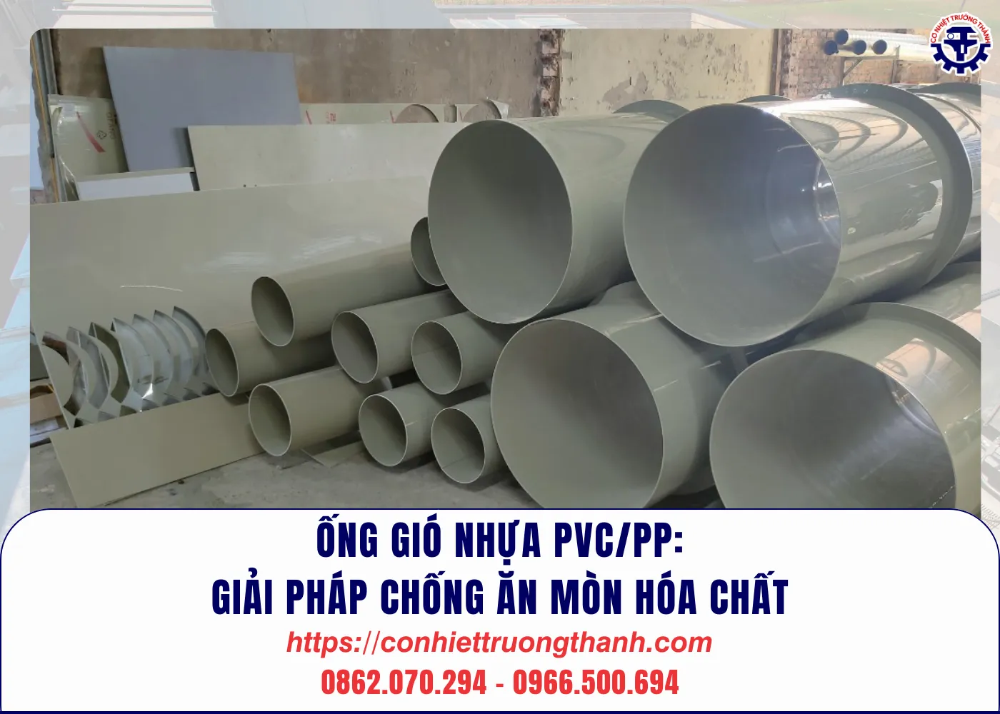 Ống gió nhựa pvcpp giải pháp chống Ăn mòn hóa chất