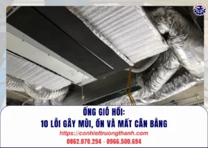 Ống gió hồi 10 lỗi gây mùi, ồn và mất cân bằng