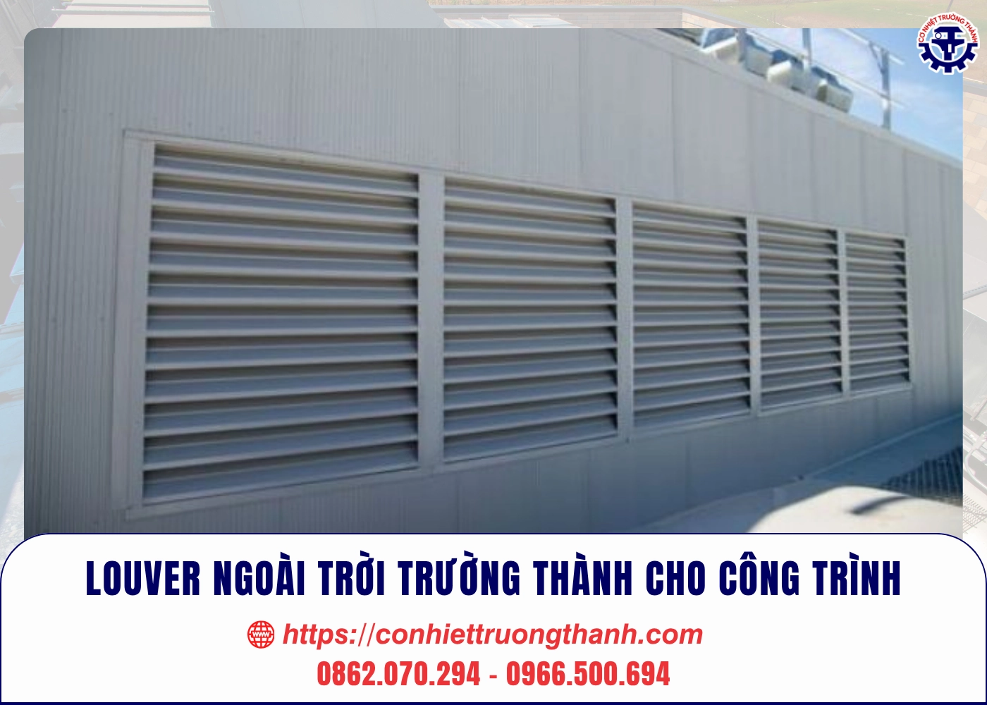 louver ngoài trời trường thành cho công trình