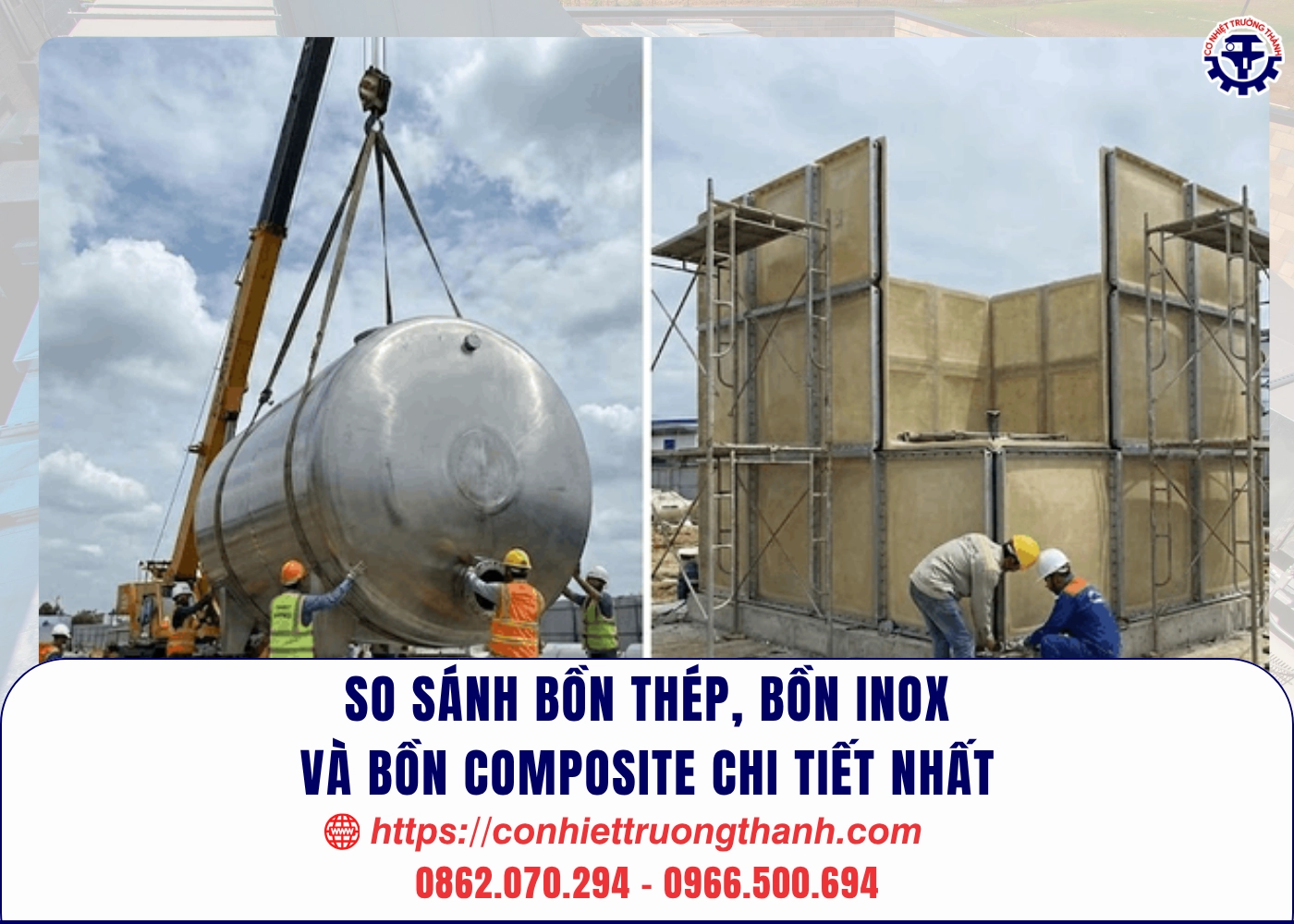 so sánh bồn thép, bồn inox và bồn composite chi tiết nhất