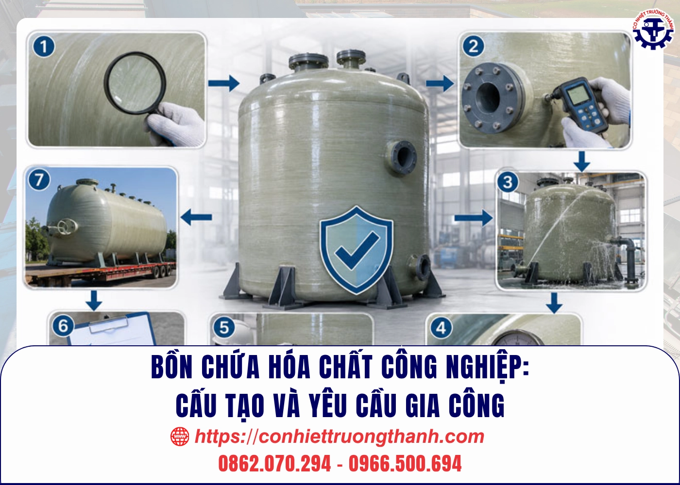 bồn chứa hóa chất công nghiệp cấu tạo và yêu cầu gia công