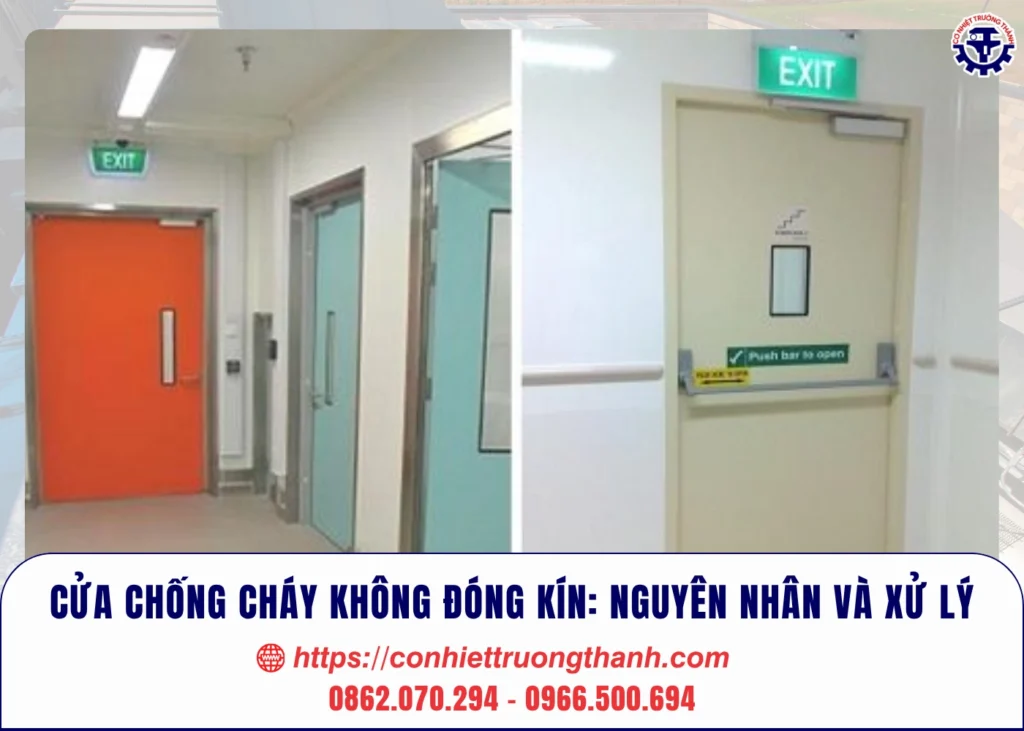 cửa chống cháy không đóng kín nguyên nhân và xử lý