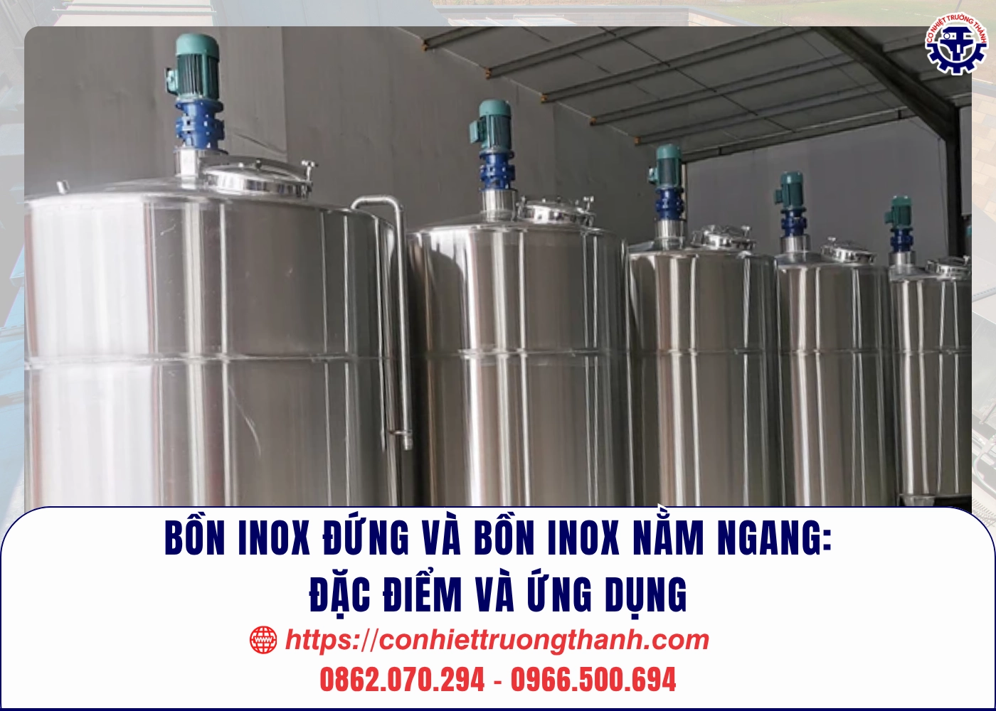 bồn inox đứng và bồn inox nằm ngang Đặc điểm và ứng dụng