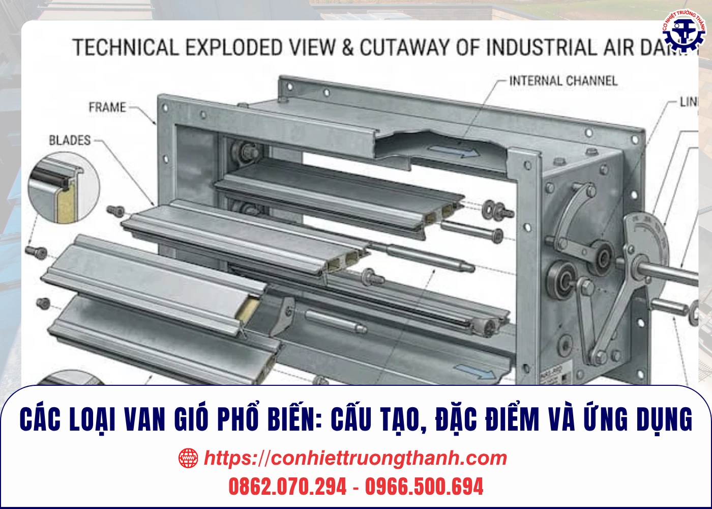 các loại van gió phổ biến cấu tạo, đặc điểm và ứng dụng