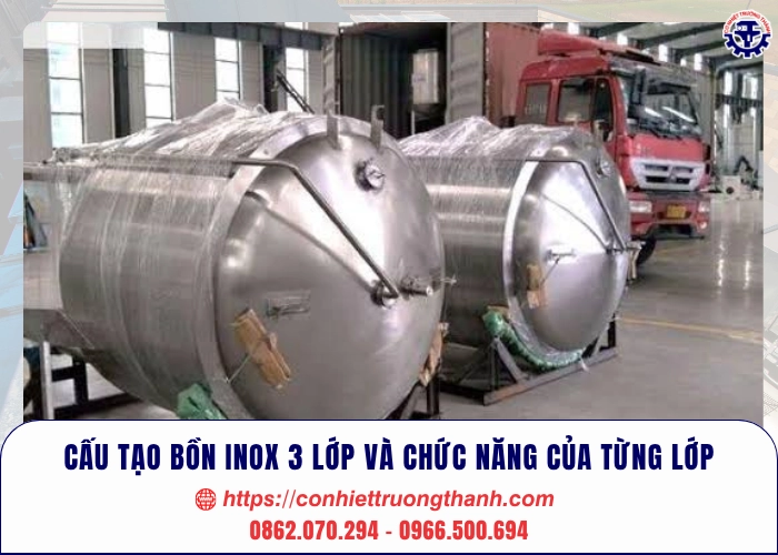 cấu tạo bồn inox 3 lớp và chức năng của từng lớp