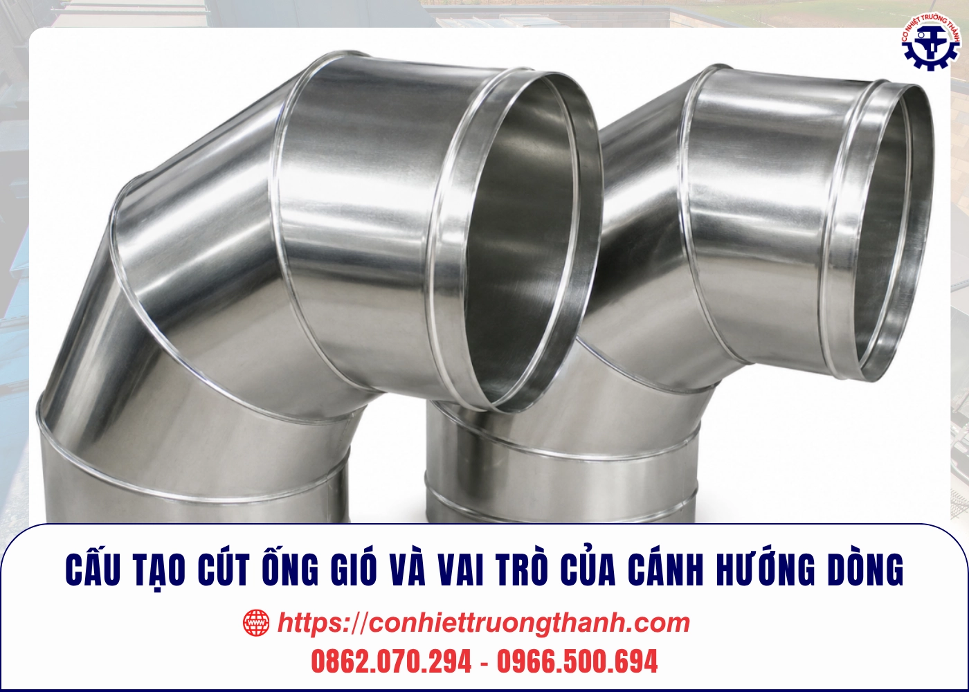 cấu tạo cút ống gió và vai trò của cánh hướng dòng