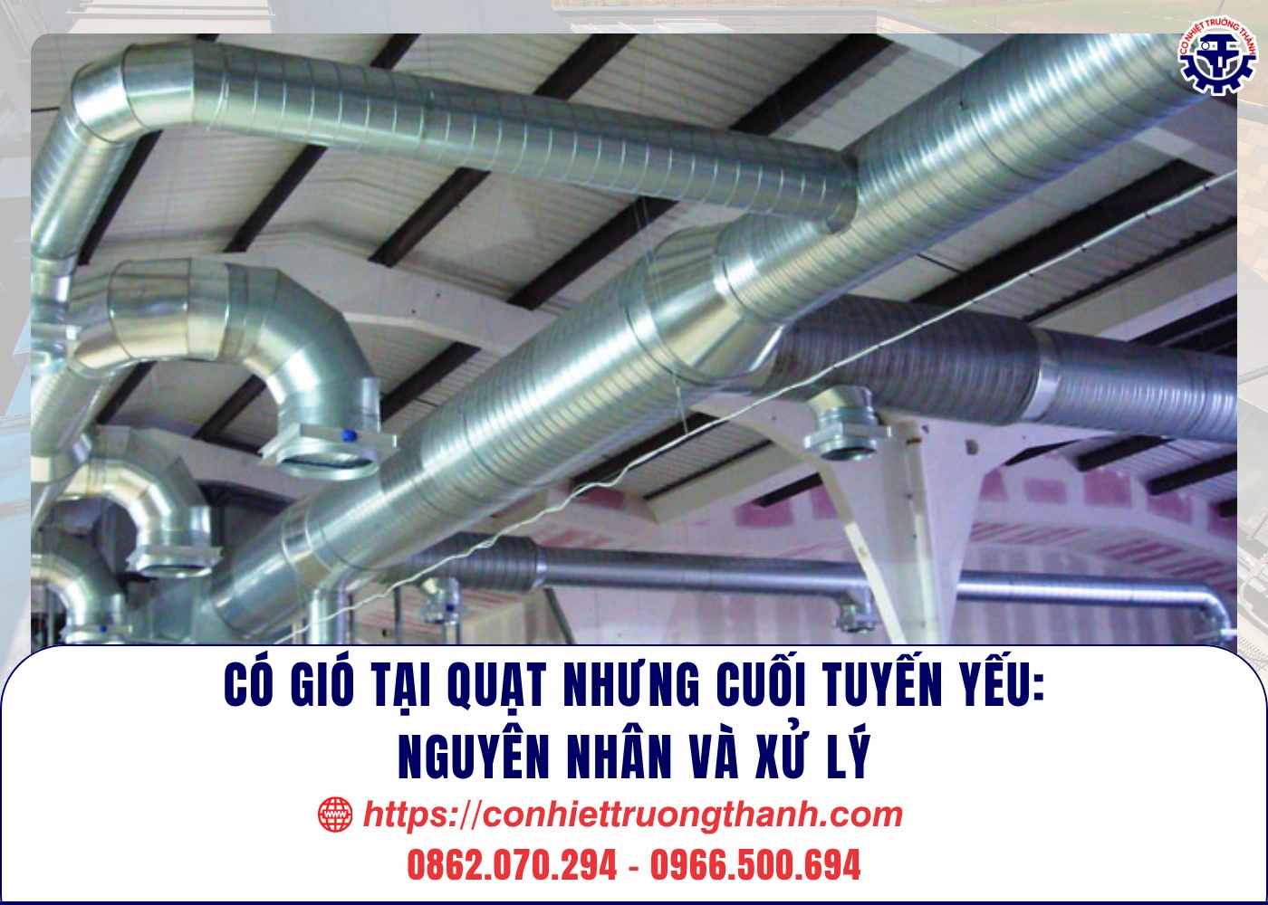 có gió tại quạt nhưng cuối tuyến yếu nguyên nhân và xử lý